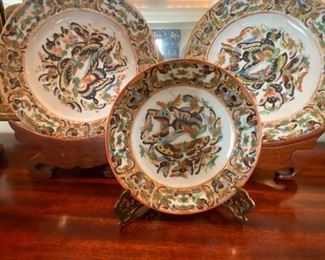Antique Butterfly Imari plates