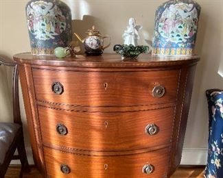 Vintage Commode, Antique circa 1880 Chinese ginger jars