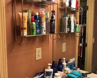 Lots of Hair and Body care, hair dryer, soaps etc.