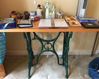 Table made from old treddel.