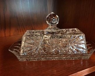 Love this crystal butter dish