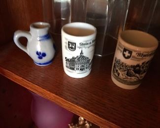 German Shot Glasses. Salt Glaze mini mug