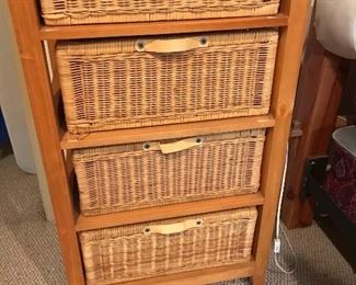 4 Basket Drawer Pine frame chest.