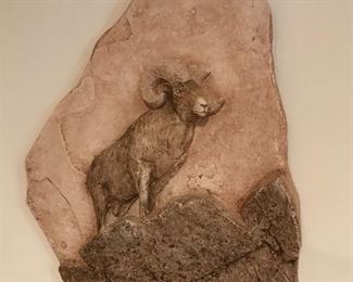 Love this stone wall decor