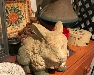 Crazy little rabbit ,pottery, boxes, vases, etc.