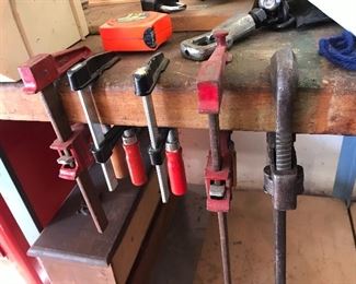 All sizes of clamps