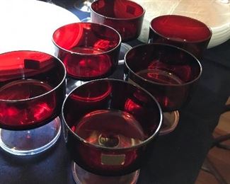 These are wonderful French dessert dishes (red)
