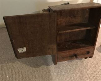 Love this little wood cabinet with drawer