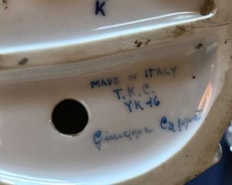 Early Capo Ceramics Made in Italy Giuseppe