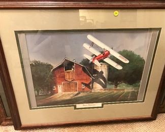 Love this airplane over barn print