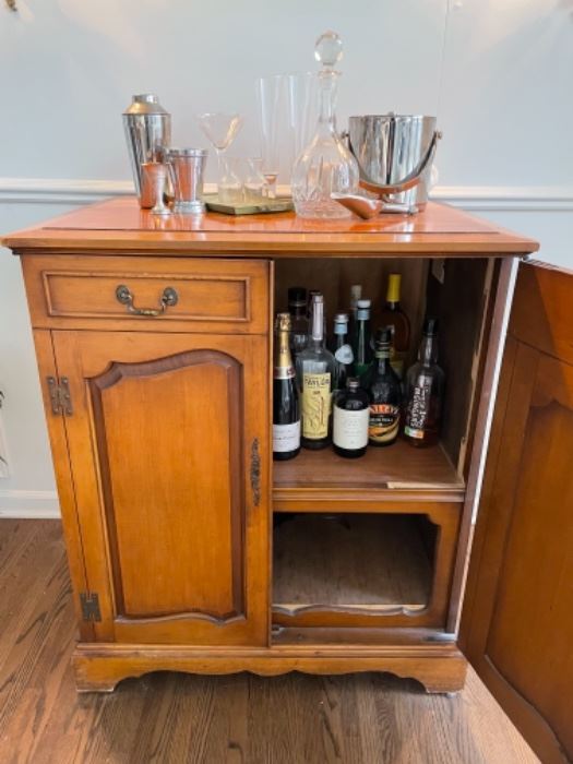 Bar cabinet and tools