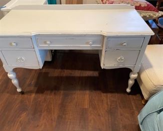 Antique white desk 