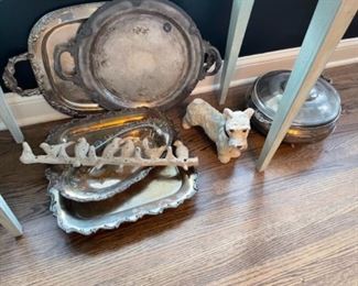 Silver serving trays
