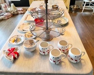 Holiday dishes and serving pieces 