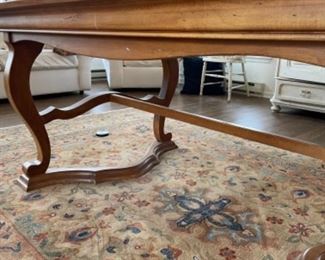 Dining table and area rug 