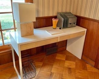 Home office desk and accessories 