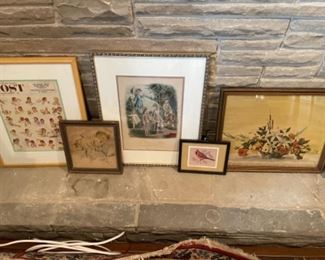 Vintage framed prints 