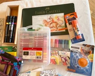 Art supplies and coloring books 