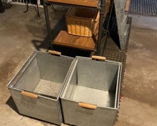 Two aluminum file boxes 