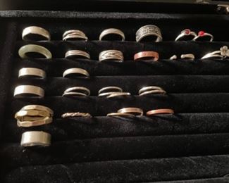 Sterling and copper rings 