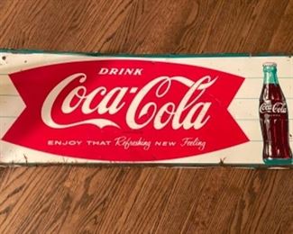 Vintage large coca-cola sign 