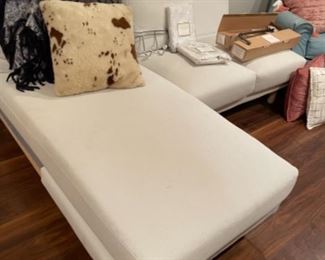 Small sectional white sofa 