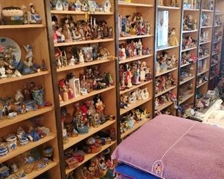 Library with dolls from around the world.