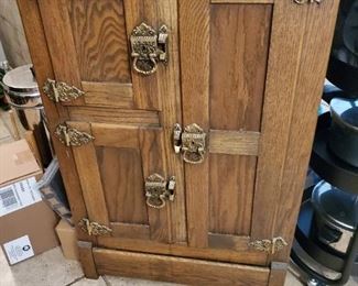 Refinished Antique Ice Box.