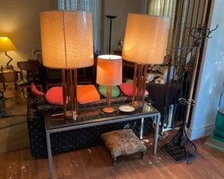 Big tall mid century lamps