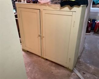 large double door wood cabinet