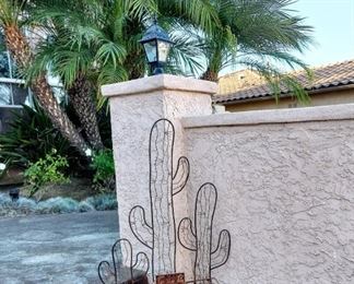 Outdoor metal cactus