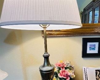 Pair brass vintage lamps