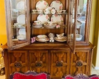Walnut China cabinet