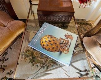 Vintage glass coffee table