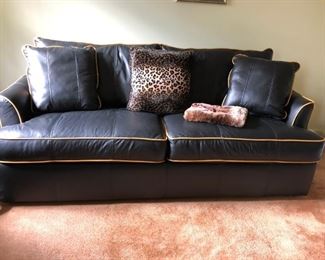 Leather Sofa Bed (Queen)