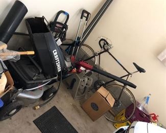 Lawn Mower, Power Washer Bicycle