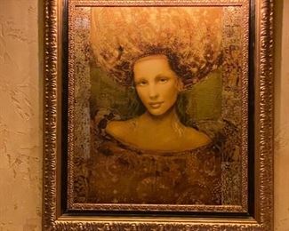 Custom framed artwork signed