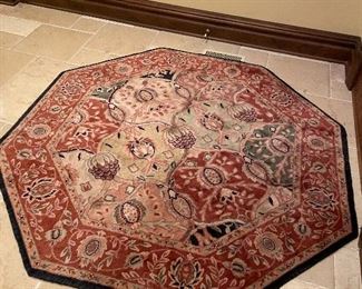 Octagonal rug, custom