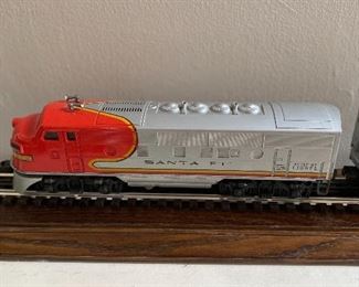 2383 Santa Fe F3 AA diesel pair- One engine is motorized and the other is non-powered, 
referred to as a dummy unit. This particular pair have an unbroken oval decal on the nose of the engine adding to it's value.
