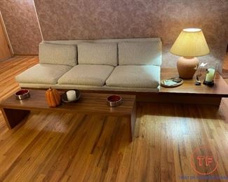 MCM MILO BAUGHMAN for THAYER COGGIN Modular Platform Sofa/Table (9'10") and Bench/Table (8'2") - 2 Piece Set