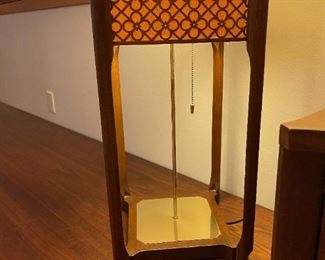 MCM 60's Modeline 54" Walnut and Brass Floor Lamp