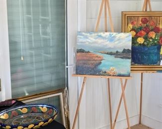 Easels, art, pottery