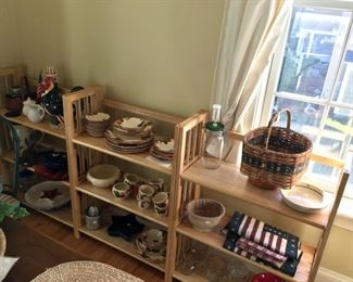 Red, white and blue themed kitchen items and accessories