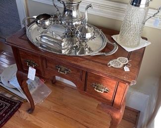 Server, silver plated tea service 