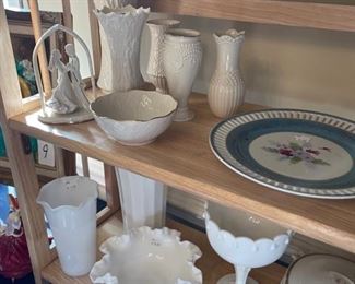 Milk glass and lenox