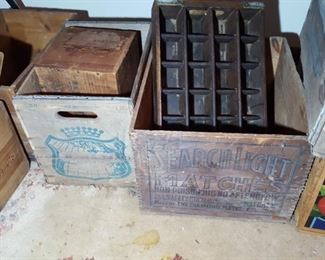 Search Light Matches Wood Crate