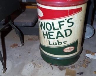 Large Wolf's Head Lube Drum Can