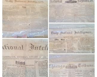 Newspapers from 1800's and Civil War era