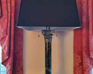 ES Black Marble Stiffel Lamp