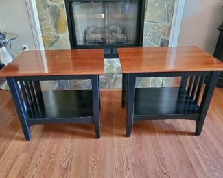 Pair of Ethan Allen Mission Style End Tables
